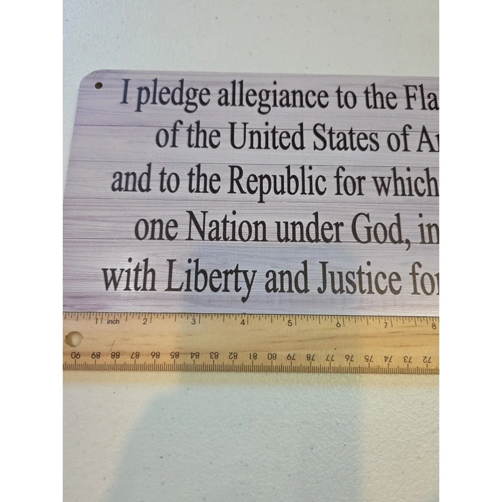 Pledge Of‎ Allegiance Wooden Hanging Sign Classroom Teacher